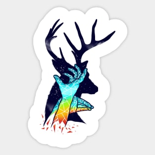 The Deer Shadow Sticker